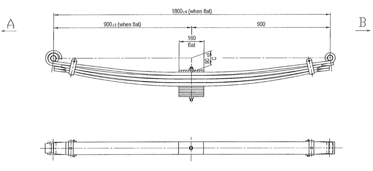 ISU-50P - Parabolic Leaf Spring | West Coast Suspensions